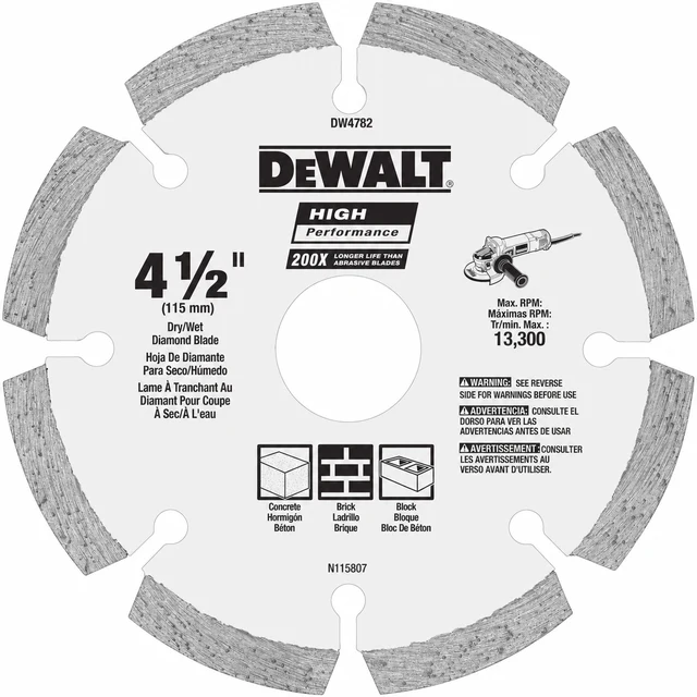 DEWALT DW4782 Диск алмазный 115мм (сегментный)