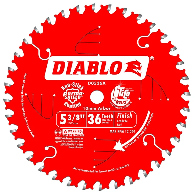 DIABLO D0536X Диск по дереву Ø135мм (ЦО 10мм, 36 зубов) для циркулярной пилы