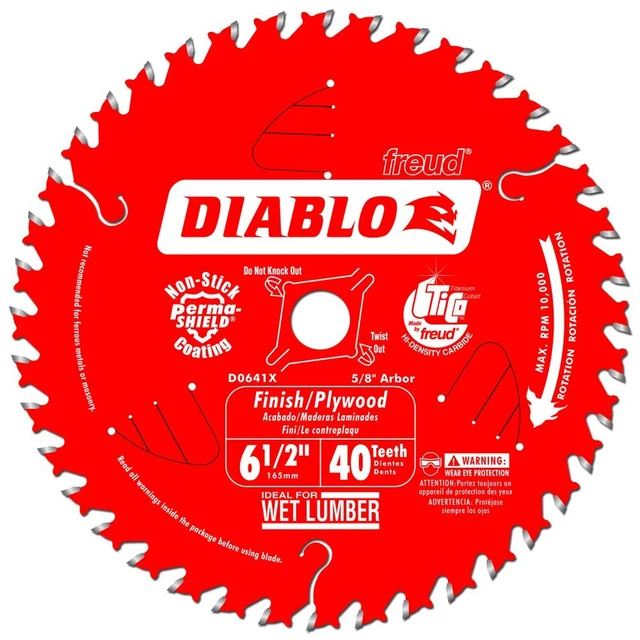 DIABLO D0641X Диск по дереву Ø165мм (ЦО 15,9мм (5/8), 40 зубов) для циркулярной пилы