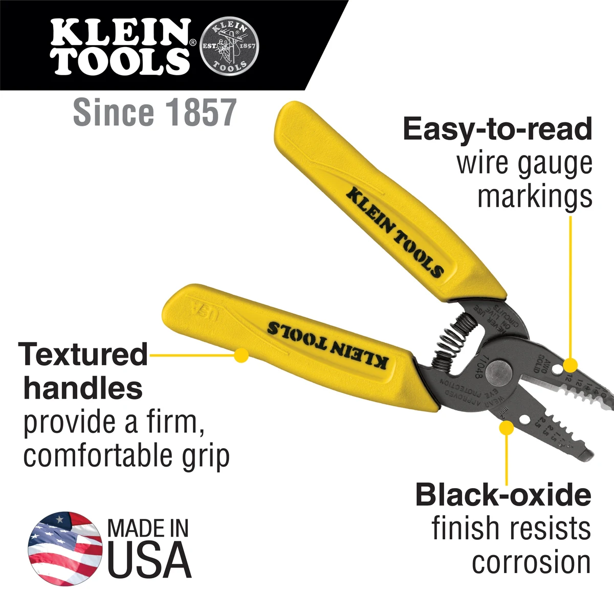 KLEIN TOOLS 11048 стриппер с кусачками для одножильного провода