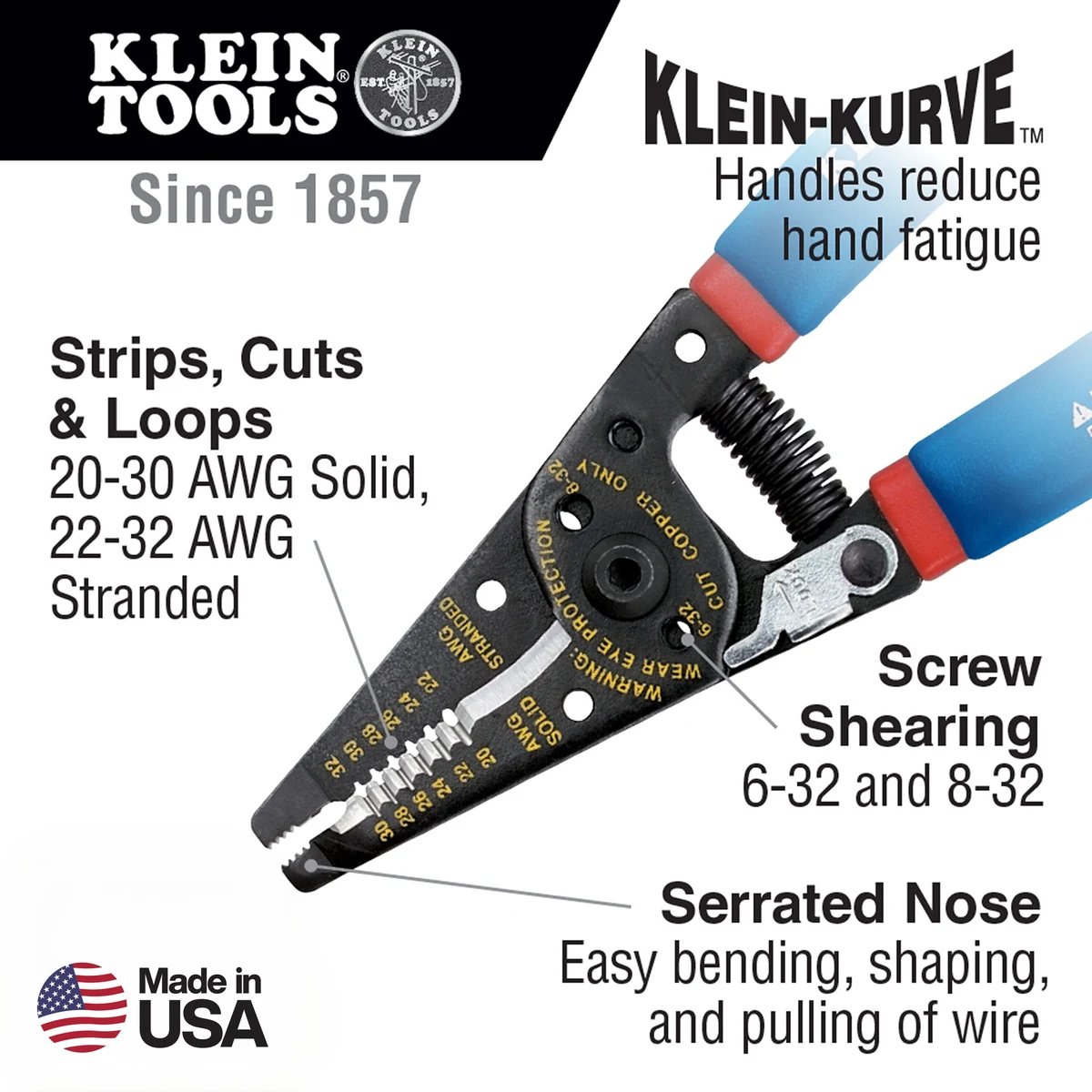 KLEIN TOOLS 11057 Стриппер-кусачки