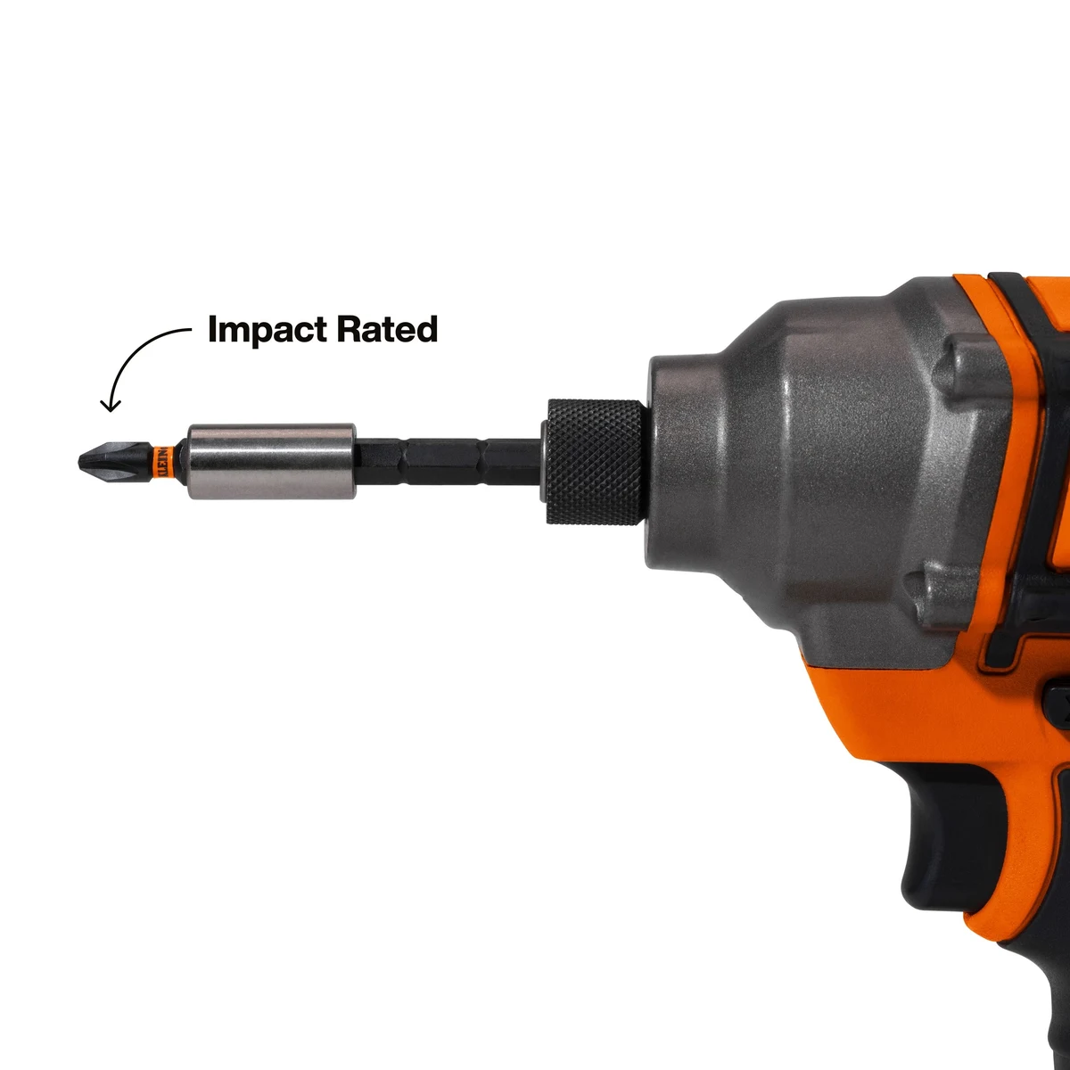 KLEIN TOOLS 32308 короткая отвертка 8-в-1 с регулируемой длиной и съемным ударным держателем