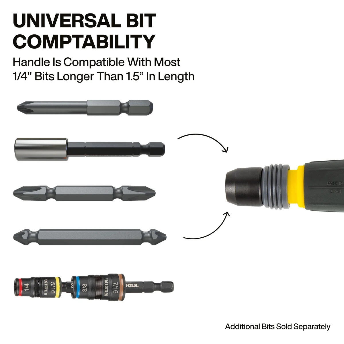 KLEIN TOOLS 32960A отвертка Fastbit Tru-Grip со сменным стержнем PH2 / SL 6 мм
