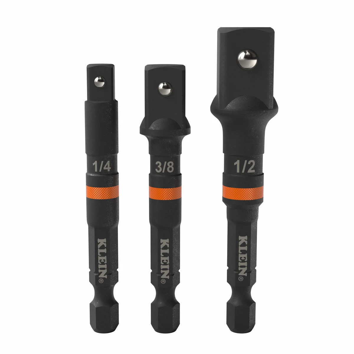 KLEIN TOOLS 65030A набор ударных адаптеров 1/4", 3/8", 1/2"