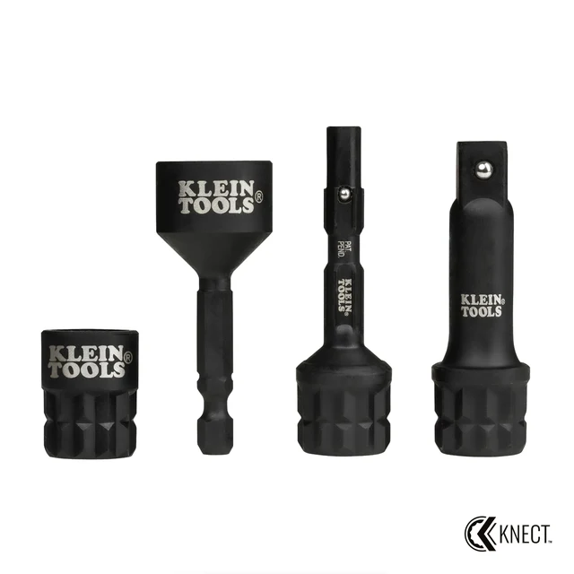 KLEIN TOOLS 65KADPM набор адаптеров KNECT (M) для ударного и ручного инструмента, 4 шт.