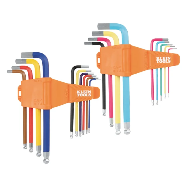 KLEIN TOOLS CBLS19 Набор удлинённых шестигранных ключей с шаровым наконечником, 19 шт., метрические