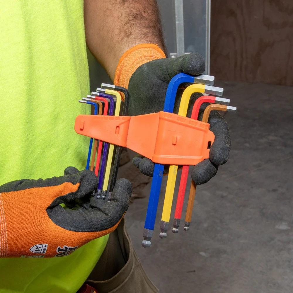 KLEIN TOOLS CBLS19 Набор удлинённых шестигранных ключей с шаровым наконечником, 19 шт., метрические