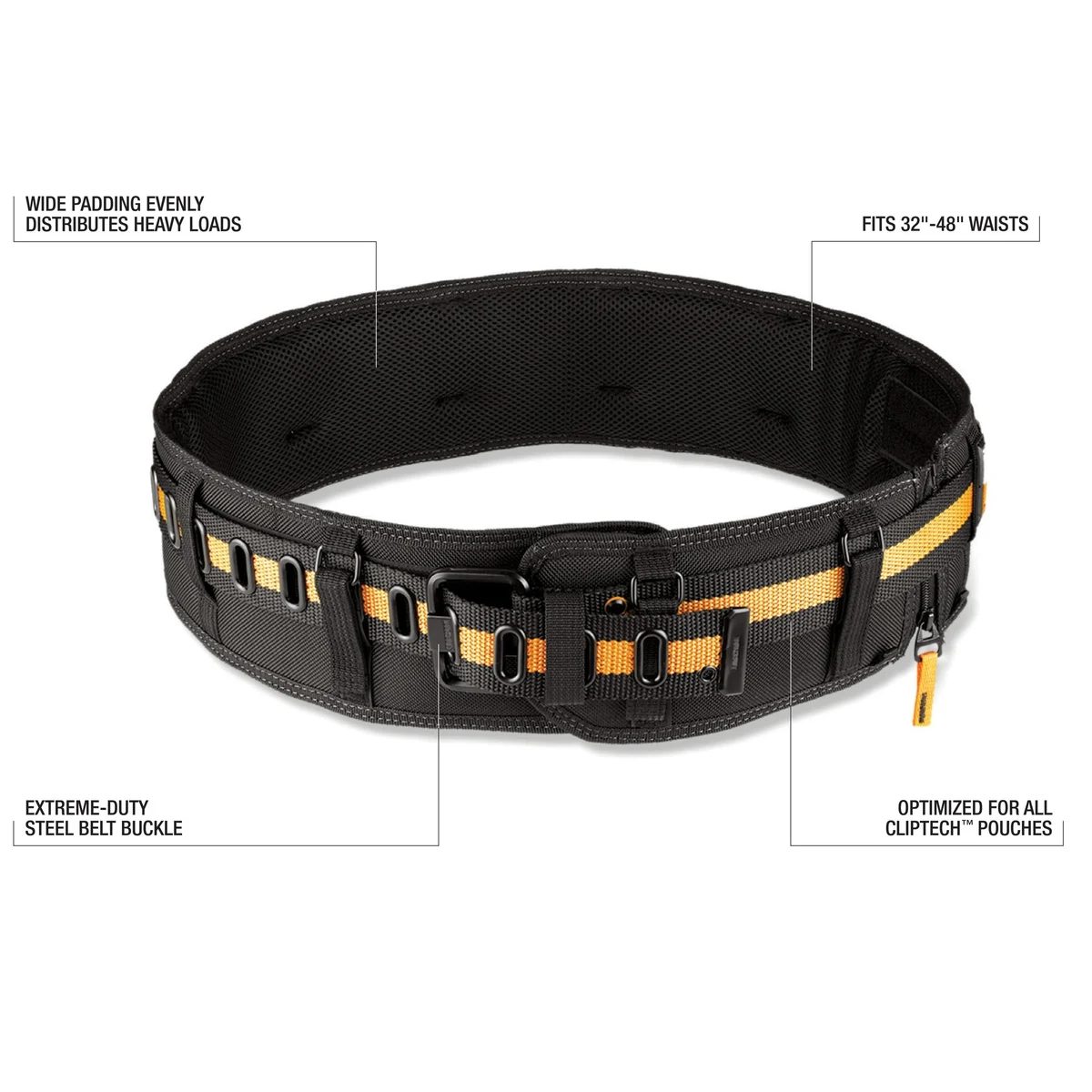 Toughbuilt TB-CT-40P Пояс усиленный с поддержкой спины (металлическая застежка)