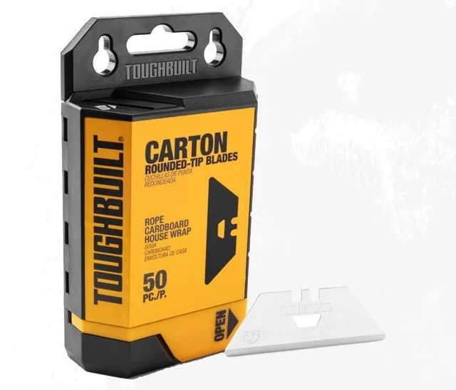 TOUGHBUILT TB-H4S50-14-50 Лезвия для строительного ножа с закруглённым концом, 50 шт.